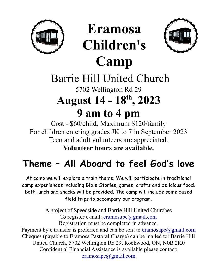 Ad for Eramosa Children's Camp